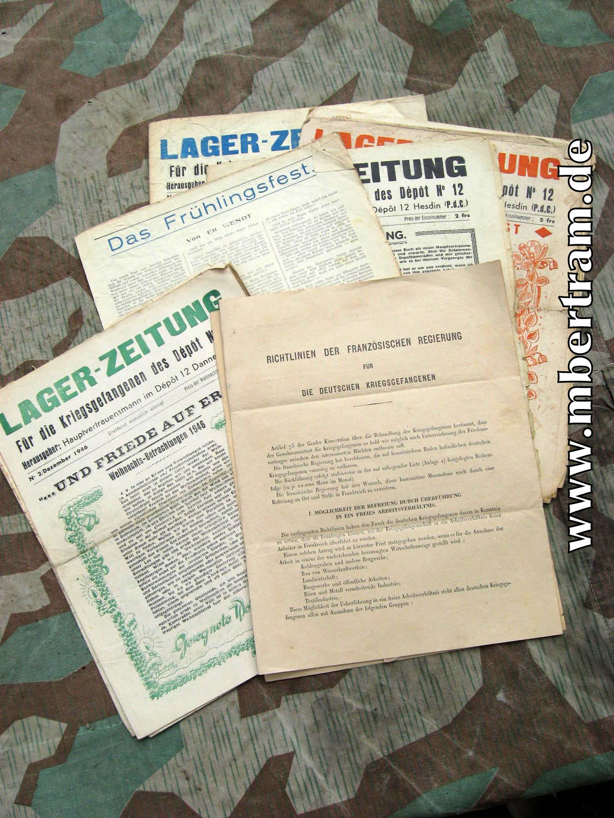 Kriegsgefangenen Zeitung, Depot No. 12, Hesdin 1946/47/48