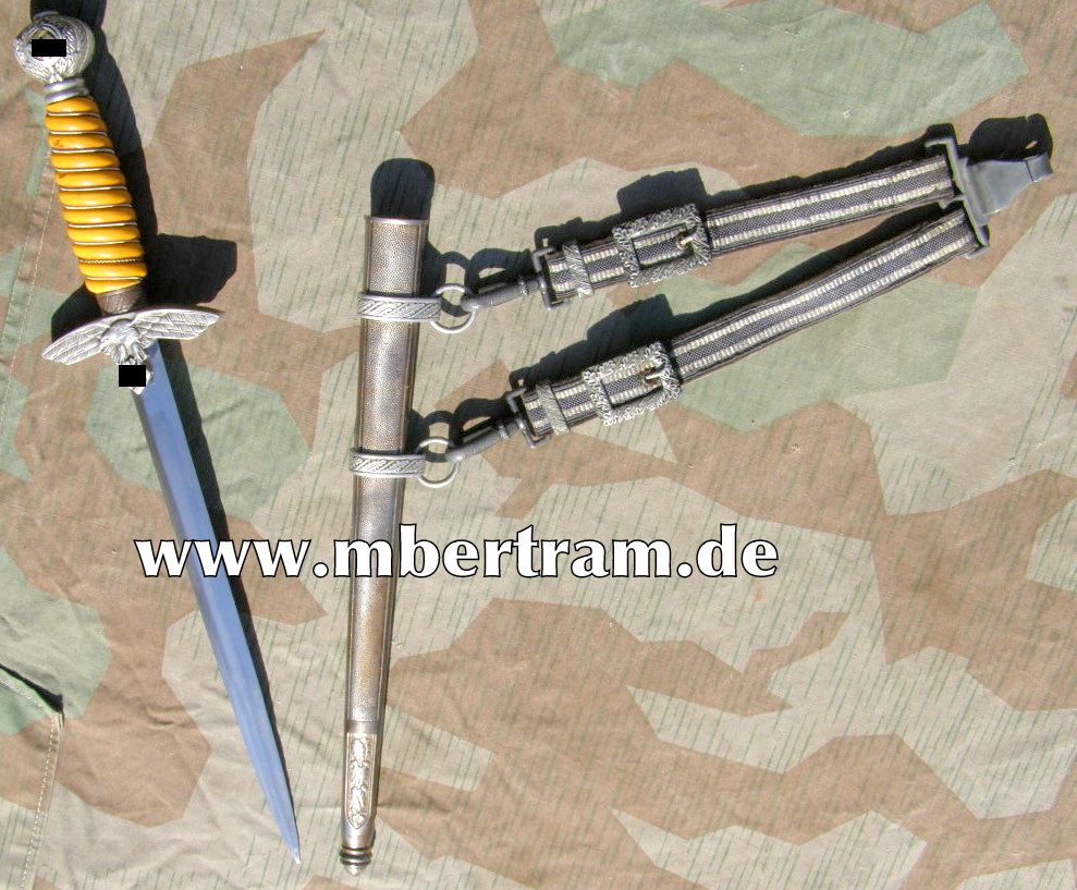 Luftwaffen Offiziersdolch, ALUBESCHLÄGE, GEHÄNGE