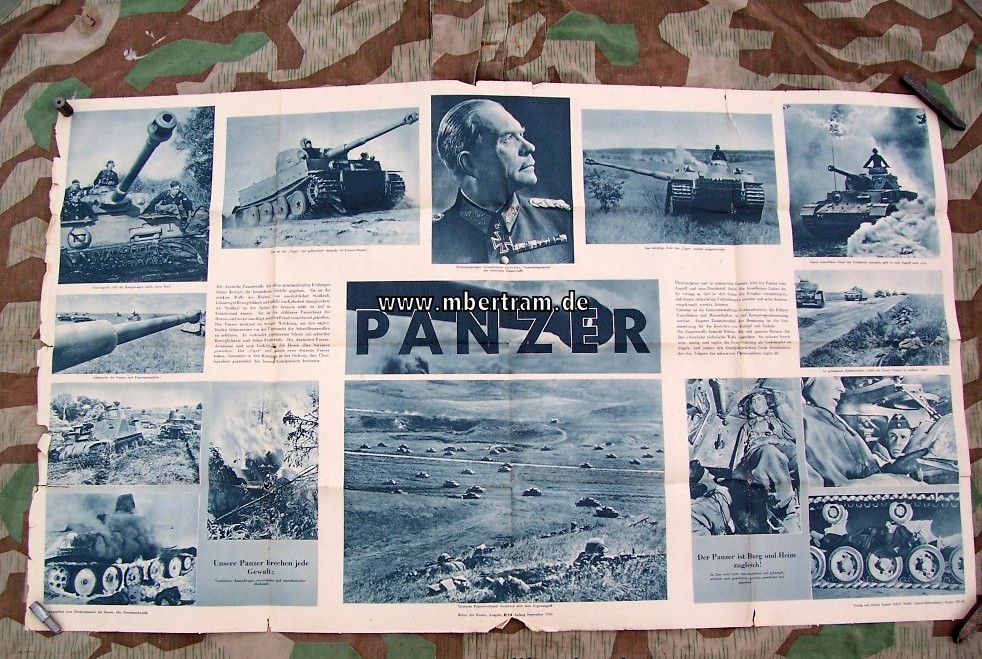 Wehrmacht Anwerbeplakat der Panzertruppe 1943