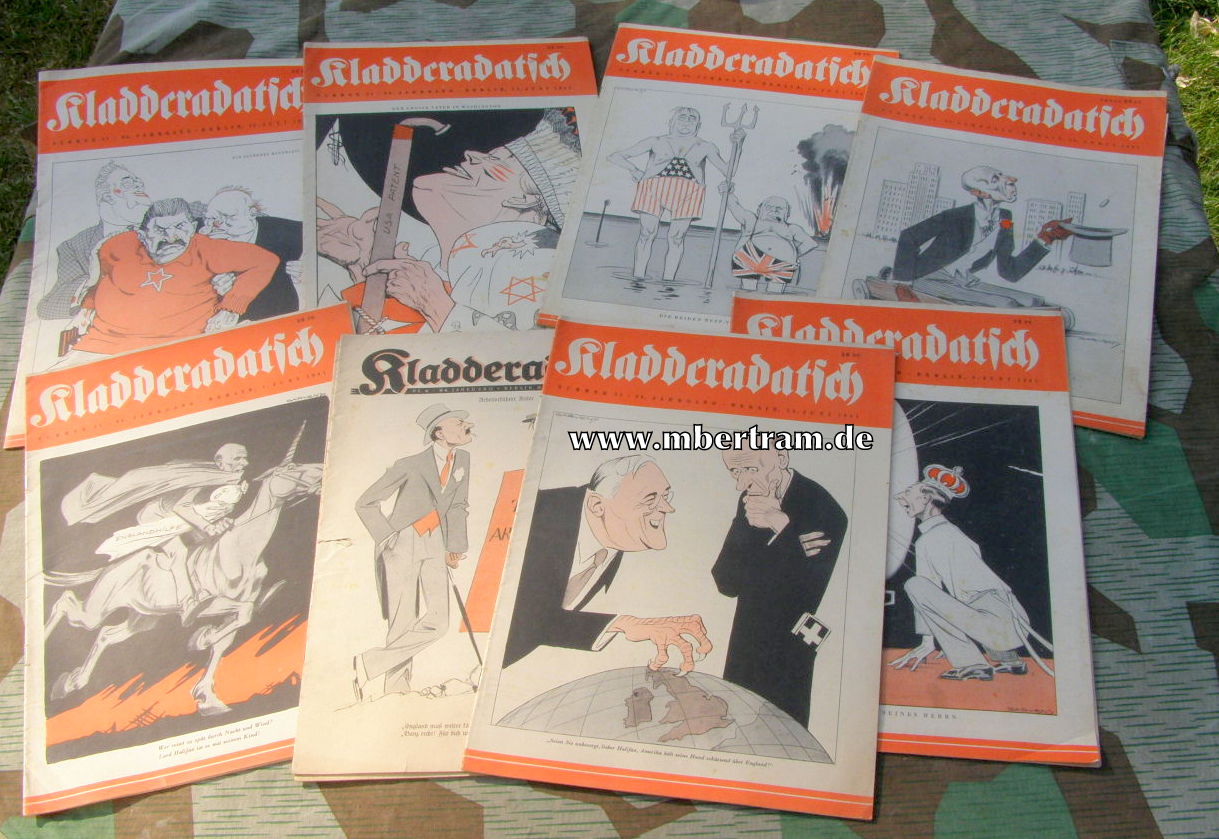 9 Ausgaben, Satireheft " Kladderadatsch" 1 9 4 1