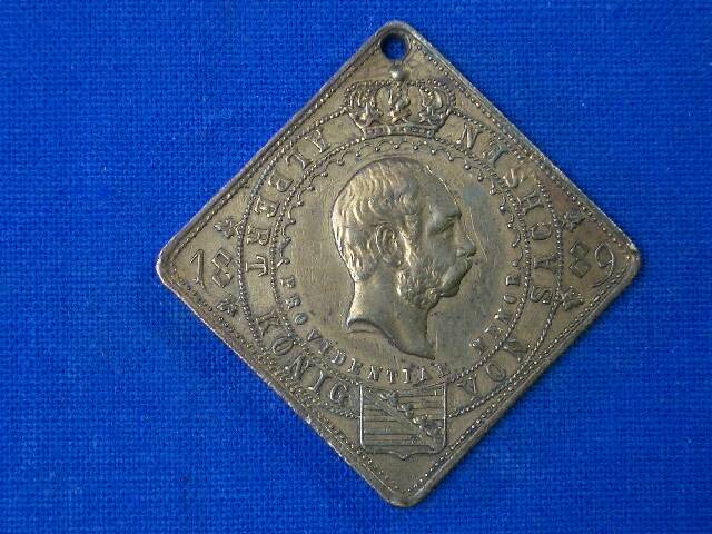 Tragbare Medaille zum Andenken a. d. Wettiner Jubeljahr 1889