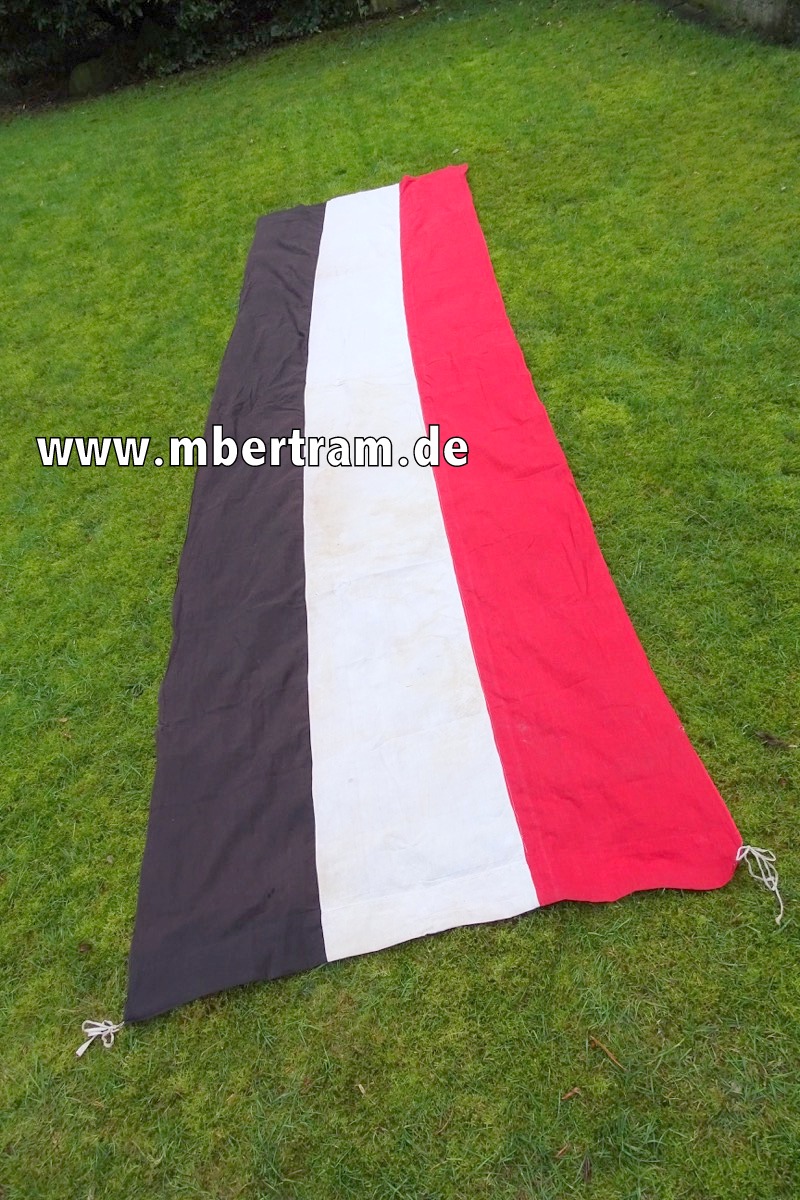 Kaiserreich: Große Nationalfahne Deutsches Reich ca.1,25 m x 4,30 m