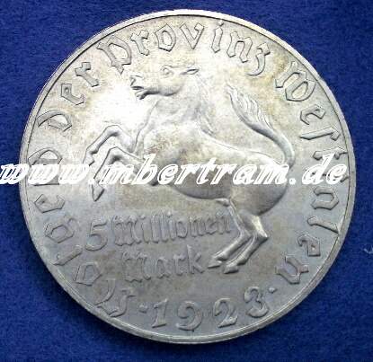 Notgeld der (preußischen) Provinz Westfalen von 1923