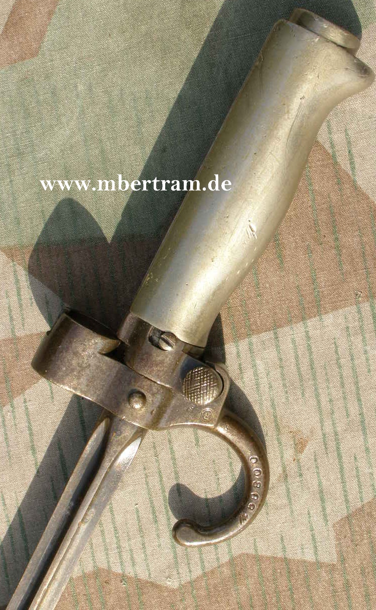 Lebel Bajonett M 86, 1. Mod., gebo. Parierstange, o.Scheide