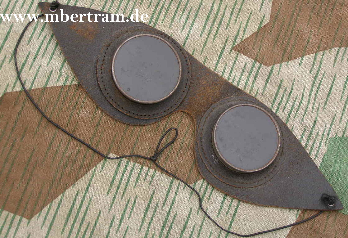 Luftschutz Schutzbrille, Ledereinfassung, 1944.