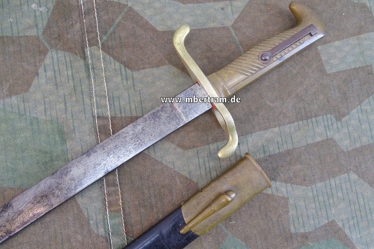 Infanterie Extra Seitengewehr SG M 71, Klingenätzung, WKC