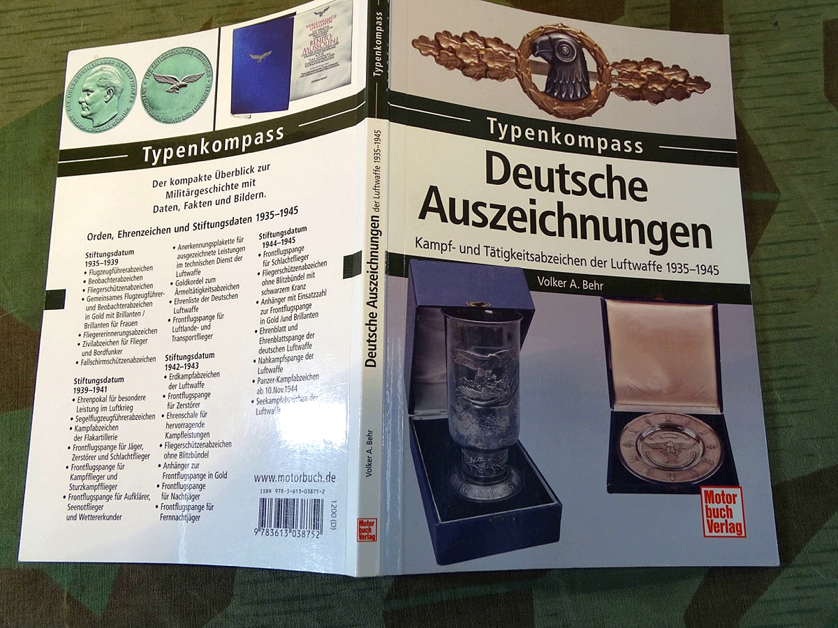 V.A.Behr: Typenkompass Deutsche Auszeichnungen, Kampf- und Tätigkeitsabzeichen der Luftwaffe 1939-45