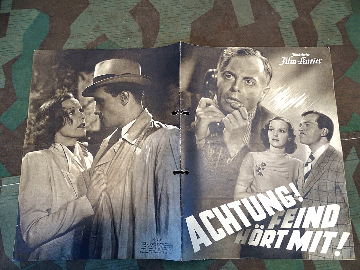 Film-Kurier, Kino Programmheft, Achtung feind hört mit, 1940
