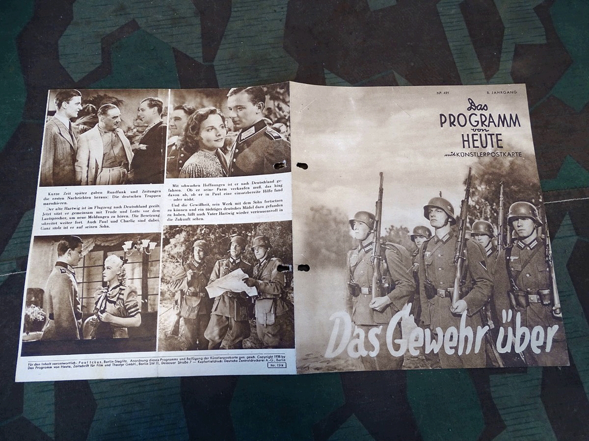 Das Programm von heute, Kino Programmheft, Das Gewehr über, 1939