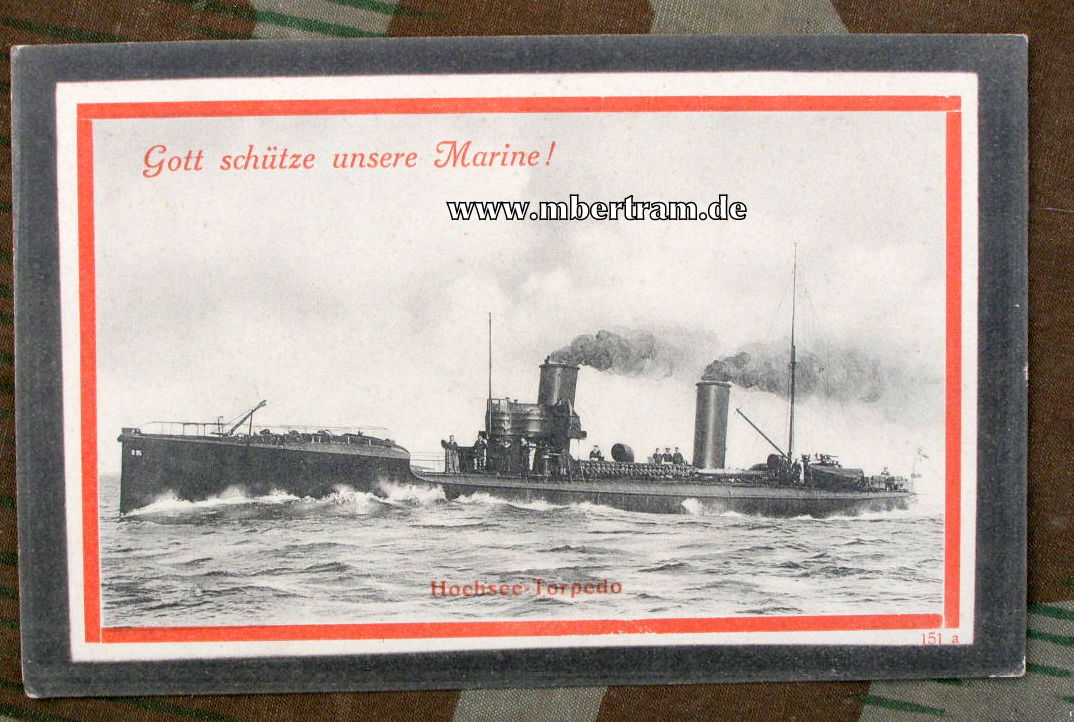 Postkarte 1. Weltkrieg " Hochsee Torpedoboot" 1914