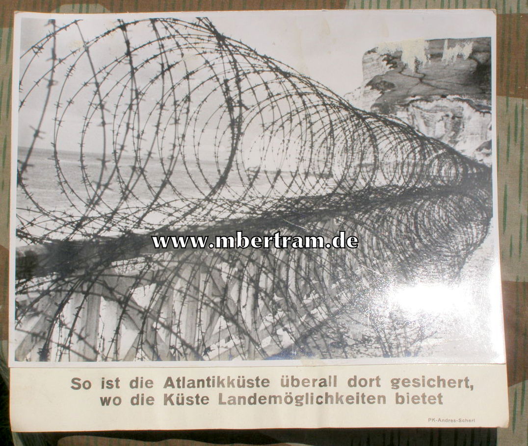 Grosses Pressefoto 17x24cm " Sicherung der Atlantikküste"