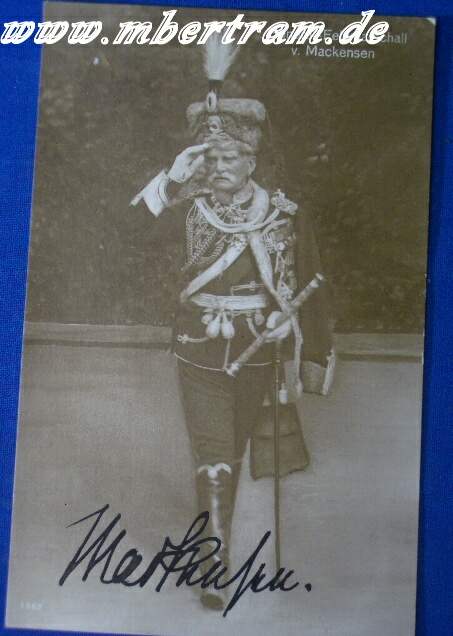 Originalsignatur August v. MACKENSEN, preuß.Gen.Feldm.