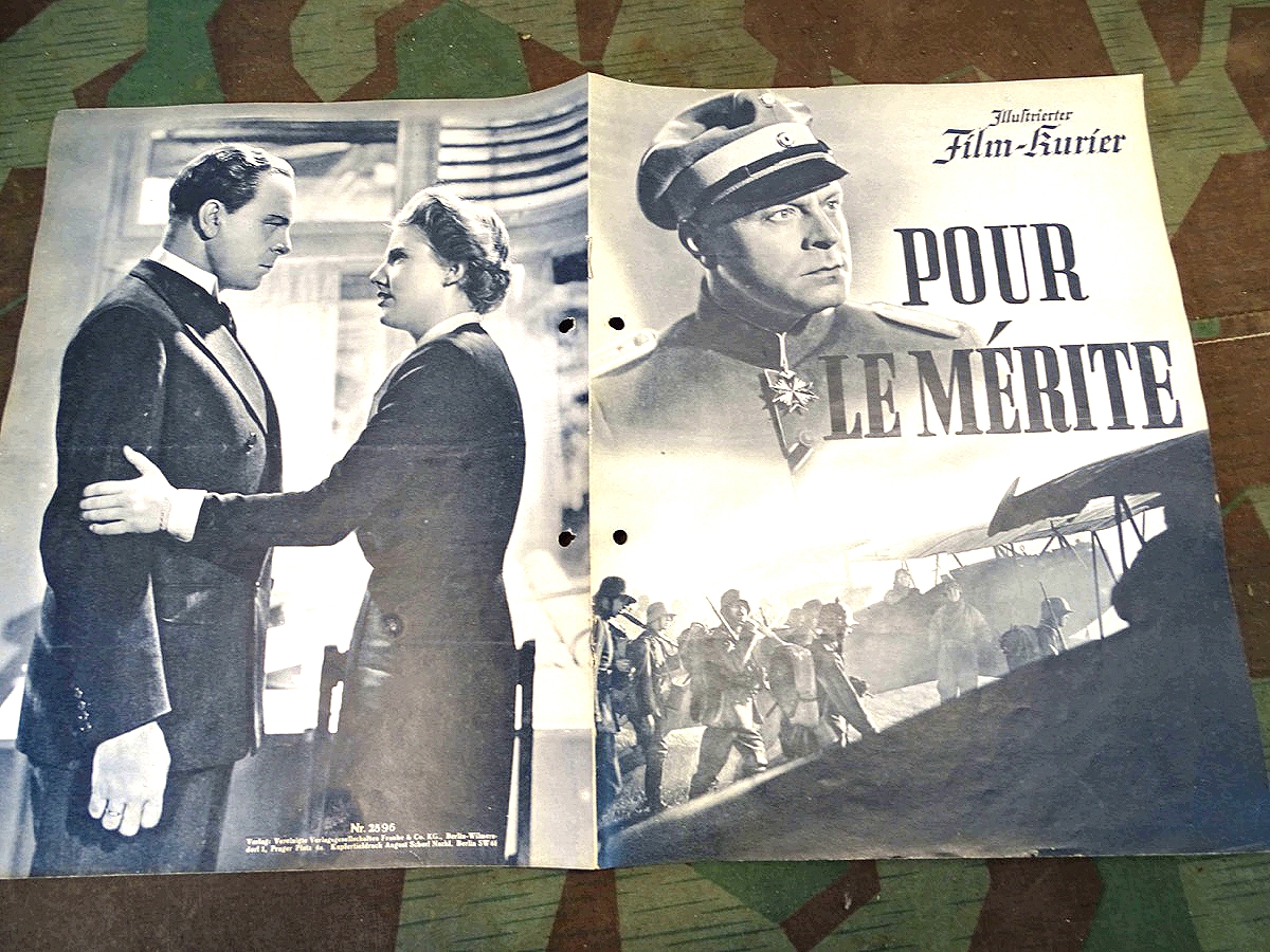Film-Kurier, Kino Programmheft, Pour le Merite, 1938