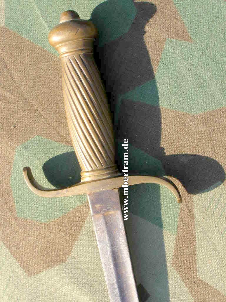 Extra Seitengewehr M 1849, mit Ätzung u. Rinne, o. Scheide