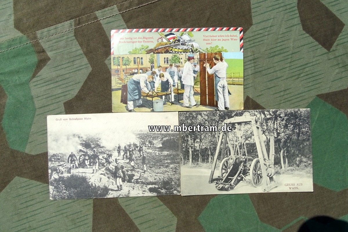 3 Foto/ Feldpostkarten Schießplatz Cöln Wahn 1912