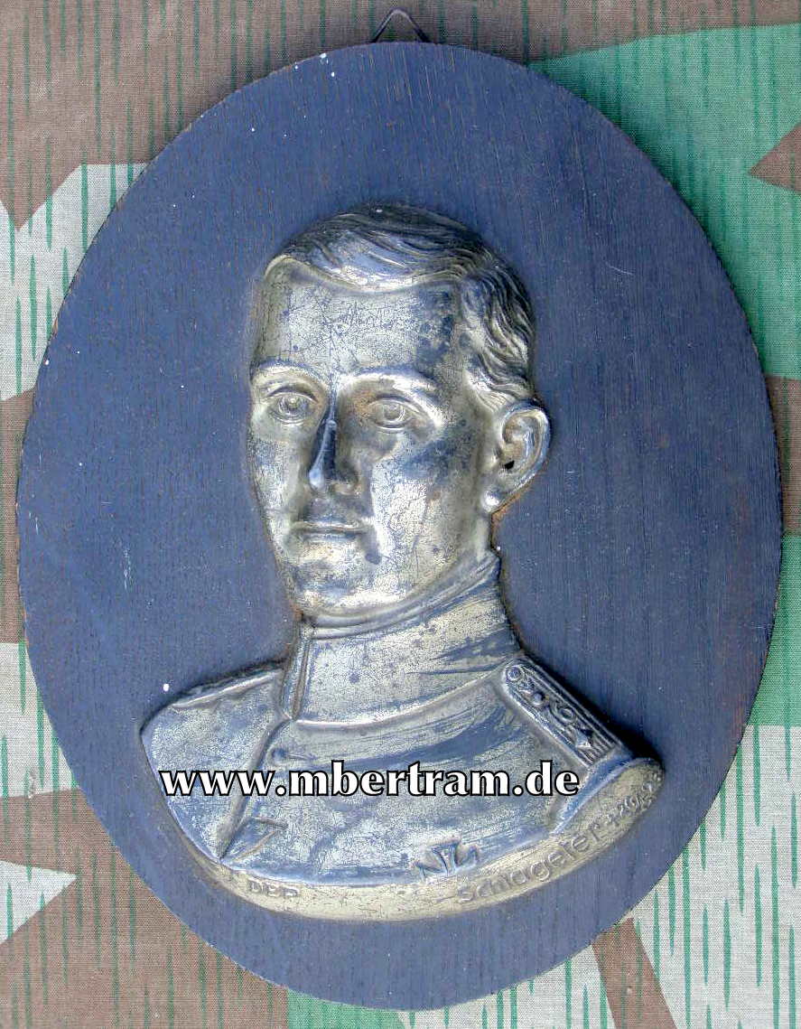 Brustrelieffkopf " Albert Leo Schlageter".Ca. 22,5cmx17,5cm