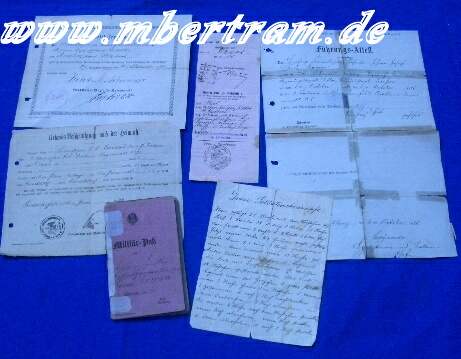 Dokumente: kgl.preuss.Uffz.,2. Rhein.Feld Art.Rgt.23, 1884