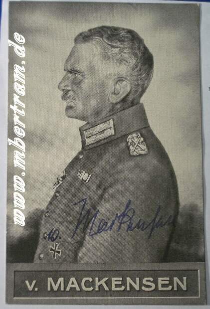 Originalsignatur August v. MACKENSEN, preuß.Gen.Feldm.