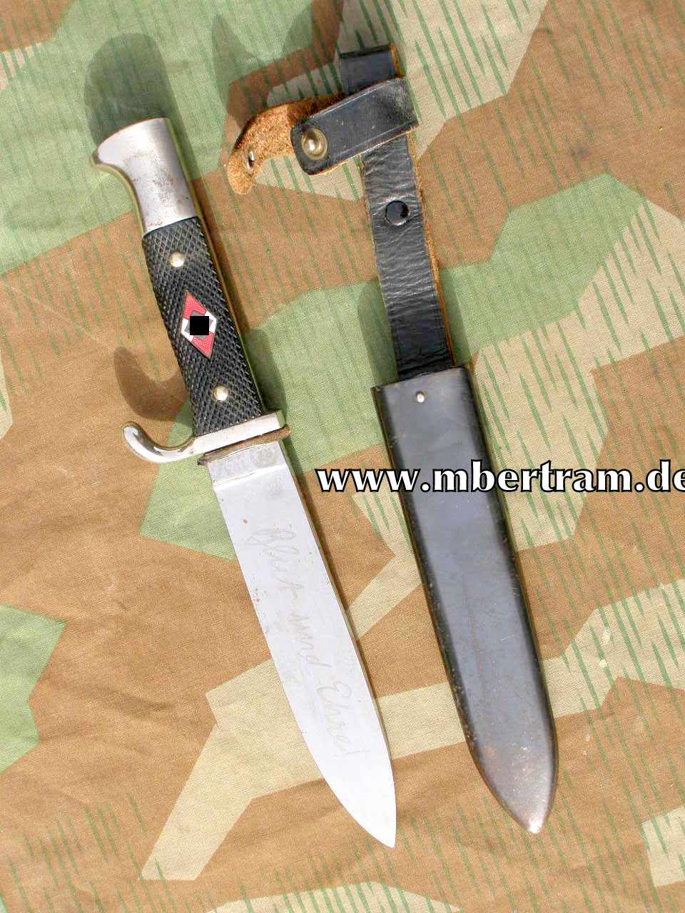 HJ Dolch/ Fahrtenmesser, 1937, mit Devise, "M7/67 "
