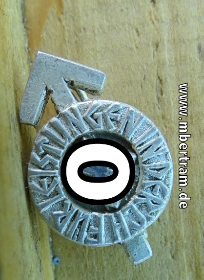HJ-Leistungsabzeichen in Silber - Miniatur 22 mm, ohne Hersteller, Buntmetall
