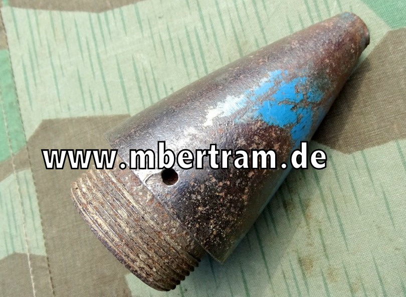 Übungs Zünder, Modell wie AZ 23 für 8,8 Granaten, blau lackiert.