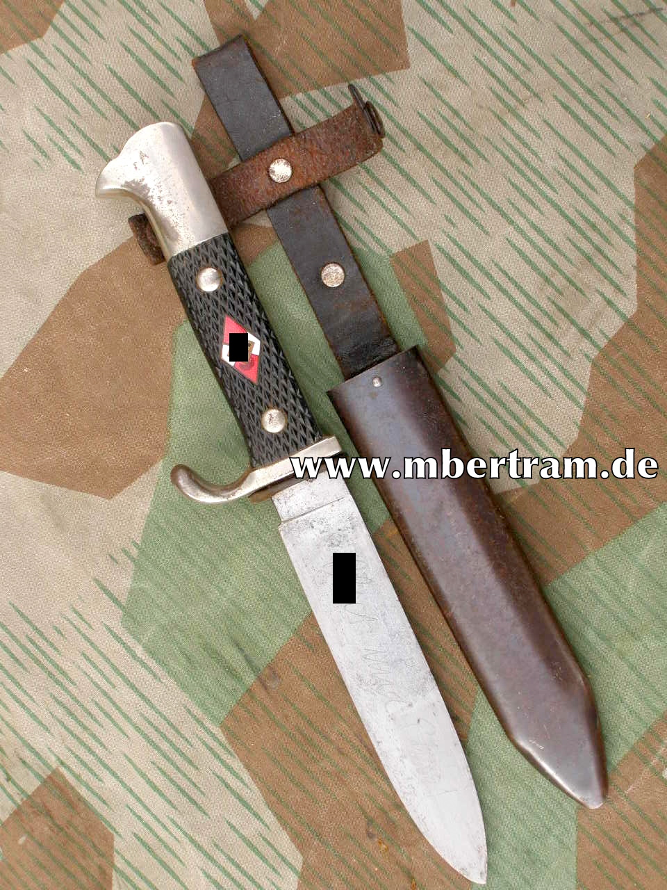 HJ Dolch, Devise "Blut und Ehre," EP&amp;S SG, seltener Griff