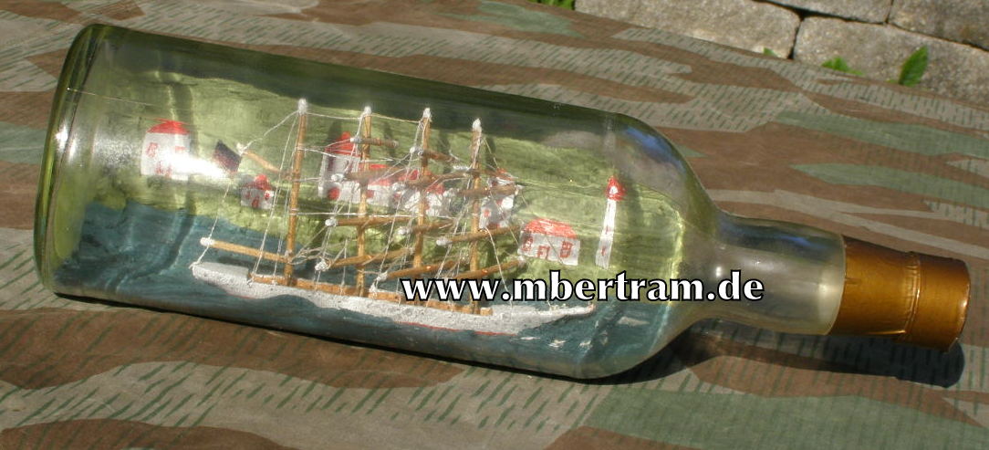 Flaschenschiff aus Nachlass Kriegsmarine " Gorch Fock "