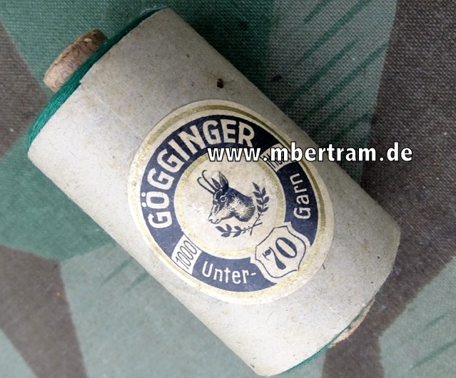 Wehrmachts Nähgarn, helleres DUNKELGRÜN, 2-fach, um 1944