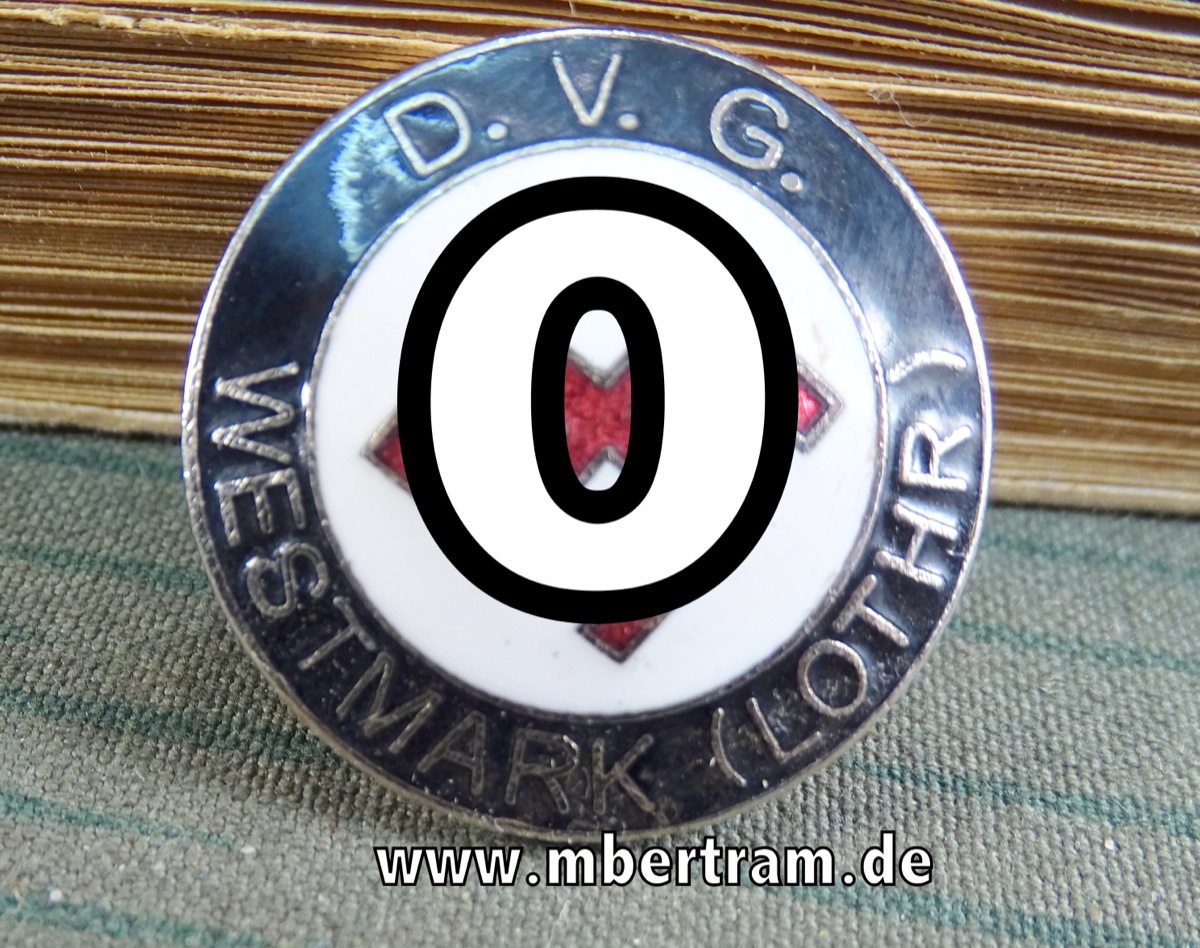 Replik: Mitgliedsabzeichen " D.V.G Westmark ( Lothringen ), emailliert