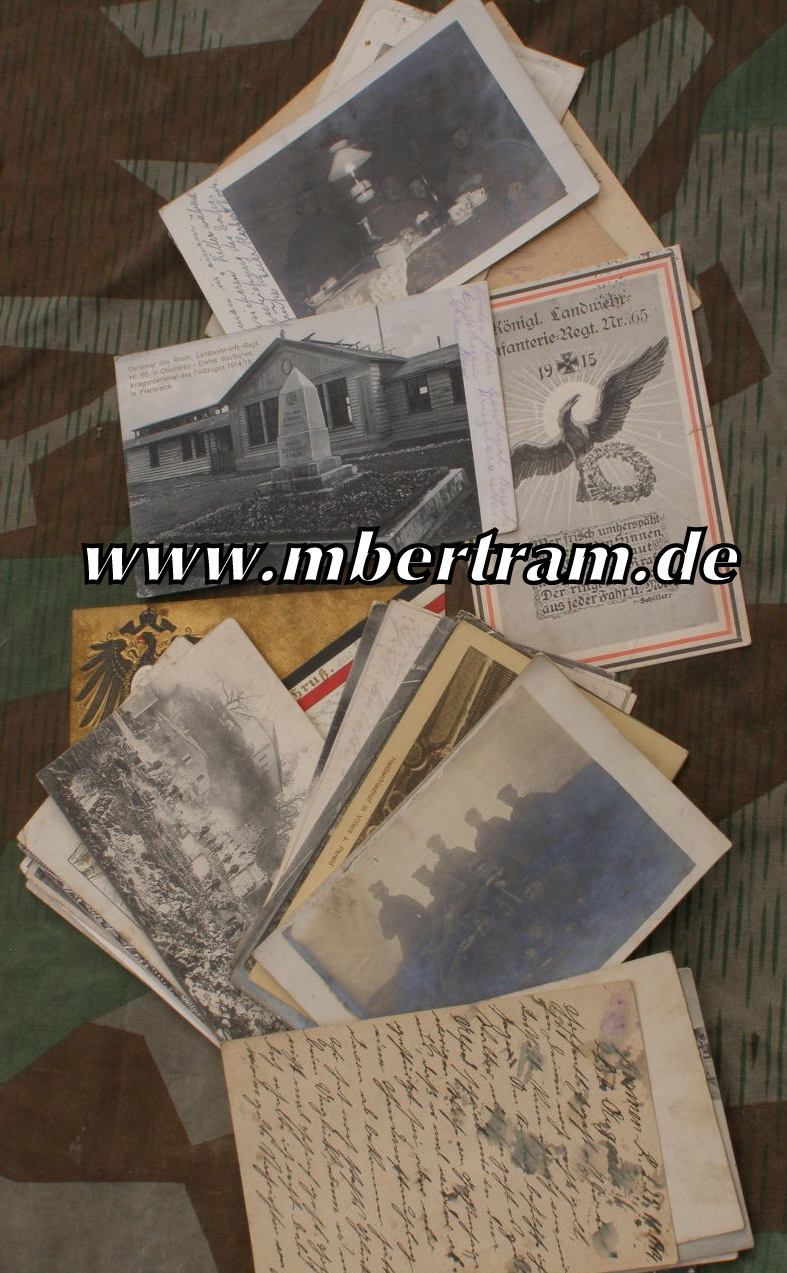 35 Feldpostkarten 1. WK, Königl. Landwehr Inf. Rgt. No. 65