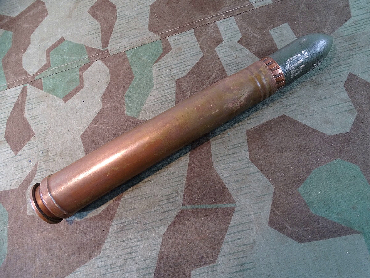3,7cm Panzer ÜB Flak Geschoss, Granate mit Messinghülse 