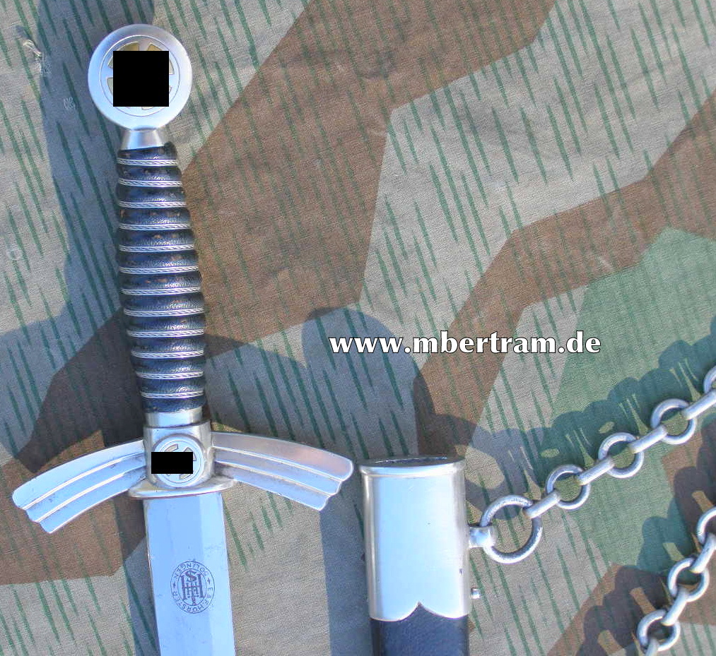 Wehrmacht Luftwaffe Borddolch. Alu. "E&amp;F Hörster Solingen".