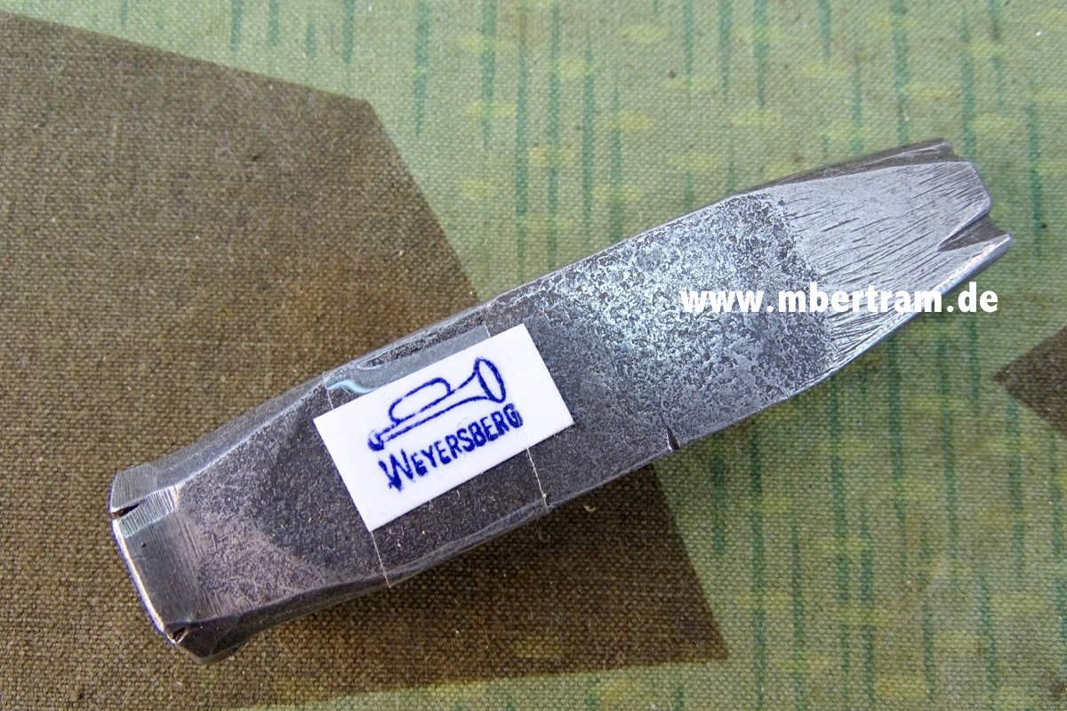 Hersteller Prägestempel der Blankwaffen Firma " Gebr. Weyersberg Solngen"
