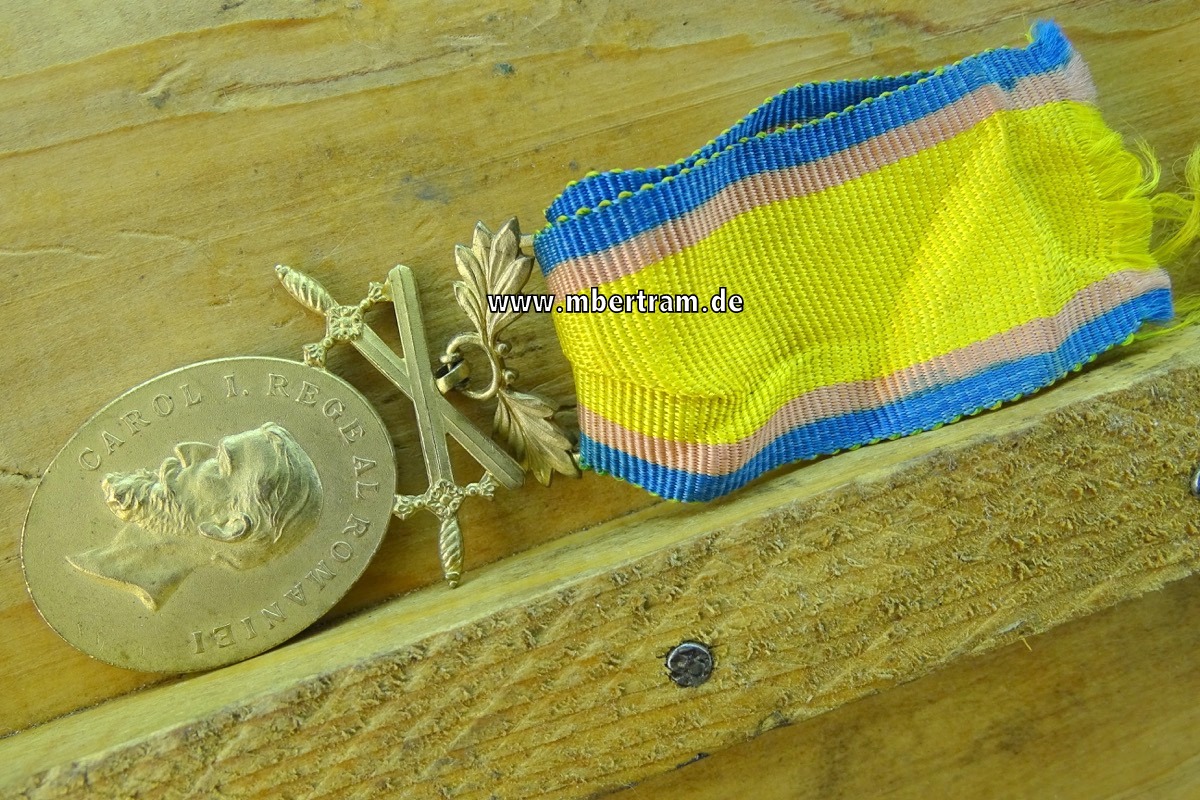 Medaille für Mannhaftigkeit und Treue, 1. Klasse in gold, Königreich Rumänien
