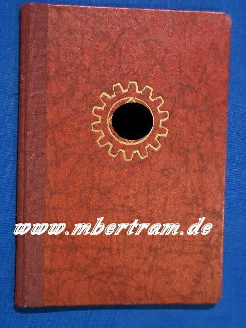 Mitgliedsausweis Deutsche Arbeitsfront, gold HK mit Zahnrad