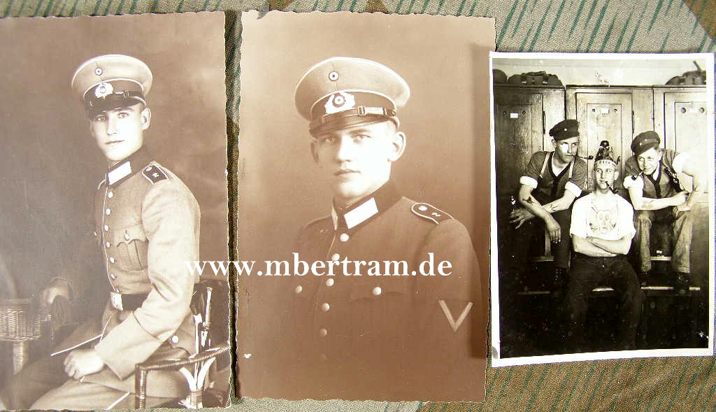 3 Fotos Reichswehrt. Portrait, Gefreiter 13. Inf. Rgt. 2 1933