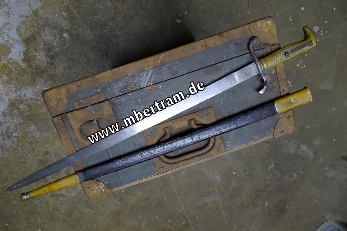 Infanterie Extra Seitengewehr M 71, Klingenätzung, Alcoso, ohne Scheidenhaken