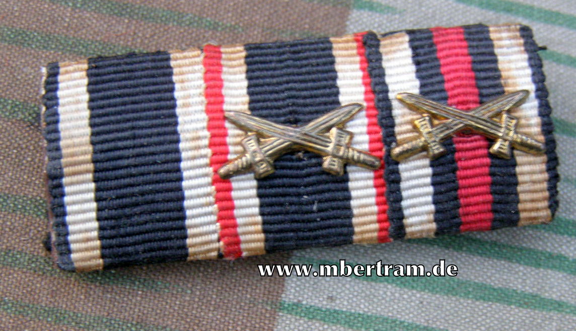 3er Bandspange: EK2 1914, KvK, Ehrenkr.f.Frontk.